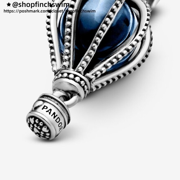 Pandora Blue Hot Air Balloon Travel Charm - Picture 4 of 6